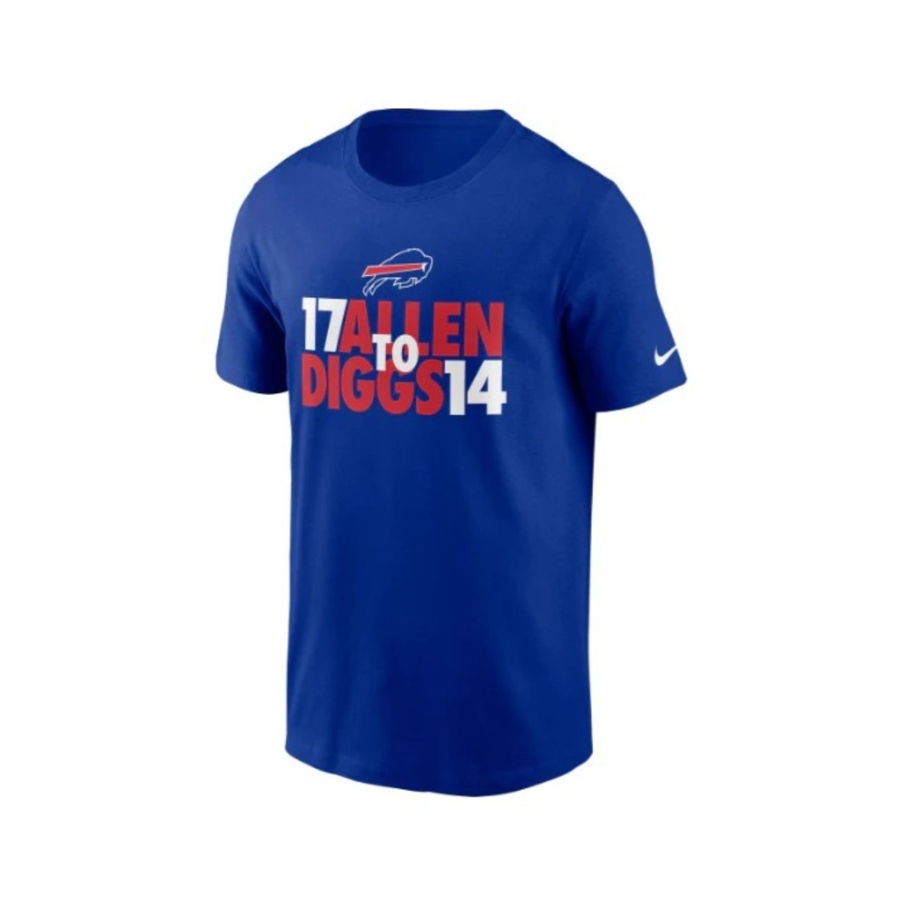 Nike® (Men's XL) Buffalo Bills Allen to Diggs T-Shirt - The Nike Tee™ in Blue